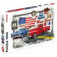Puzzle Piatnik "Old Route 66", 1000 piese, dimensiune 68 x 48 cm, produs in Austria