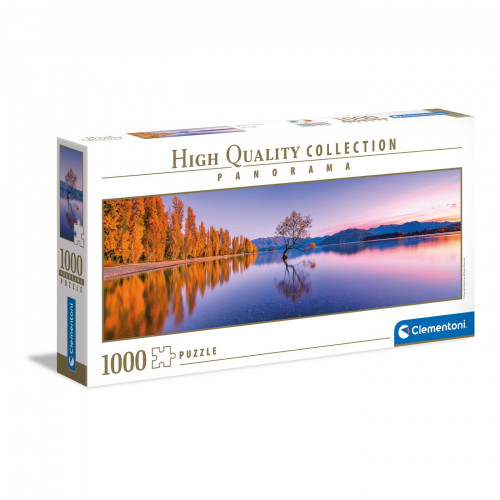 Puzzle Clementoni High Quality Collection "Lake Wanaka Tree", 1000 piese, panoramic, dimensiuni 98 x 33 cm