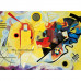 Puzzle Clementoni "Vasili Kandinsky - Rosu, galben si albastru", 1000 piese, dimensiuni 69 x 50 cm