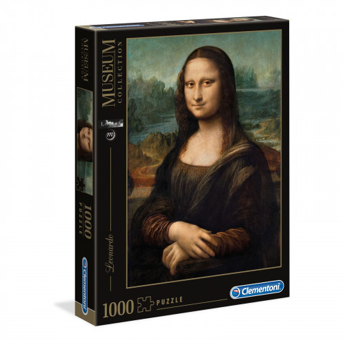 Puzzle Clementoni Museum Collection "Leonardo - Gioconda", 1000 piese, dimensiuni 69 x 50 cm
